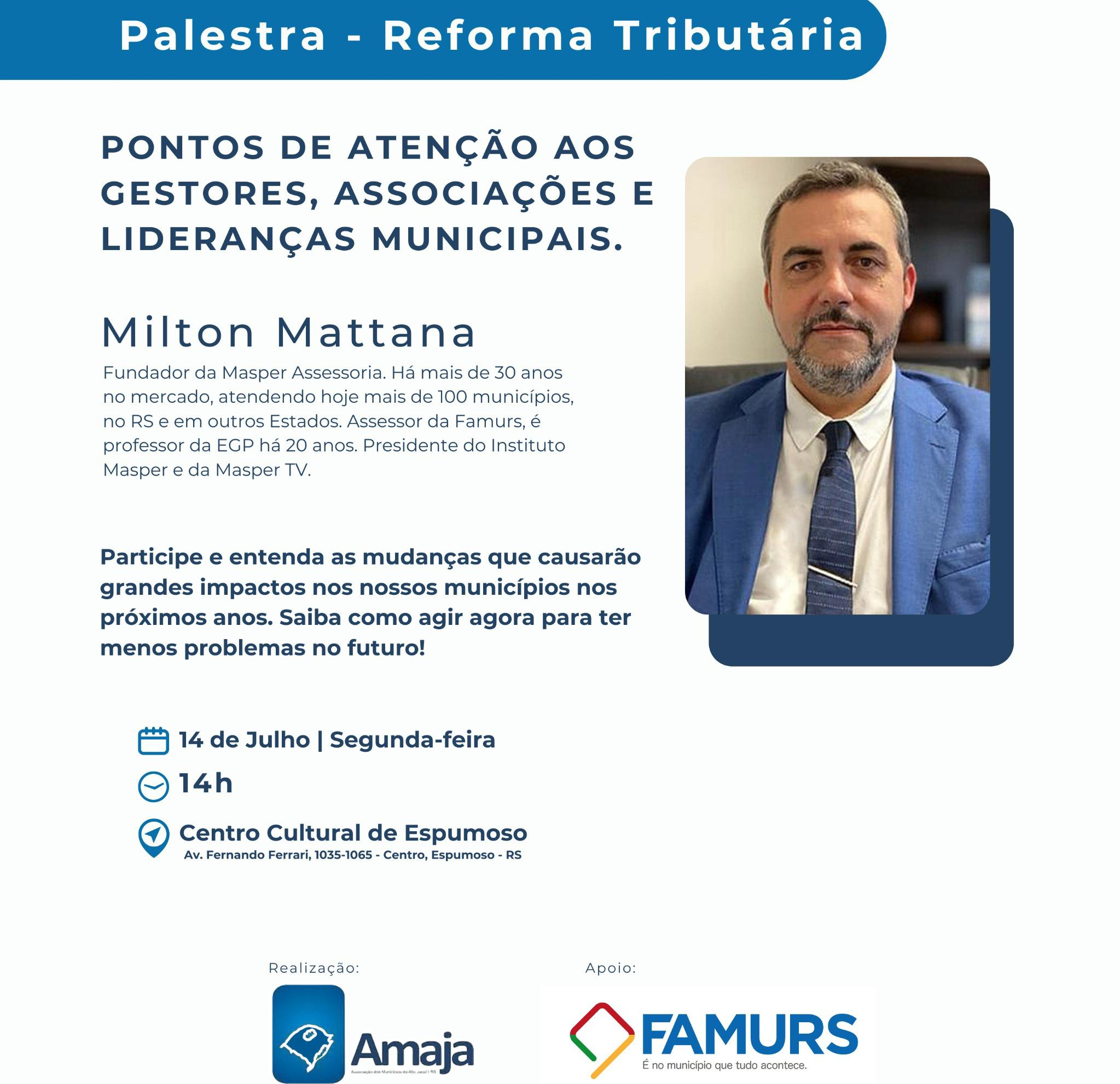 PALESTRA SOBRE A REFORMA TRIBUTÁRIA
